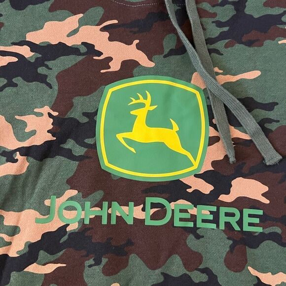 John Deere Core Graphic Logo Hoodie Camo- Size Medium - Picture 8 of 8